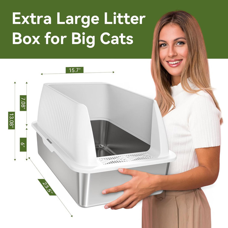 Extra large litter 2024 box with shield